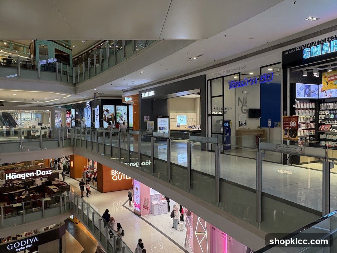 Mall Interior with Various Shops