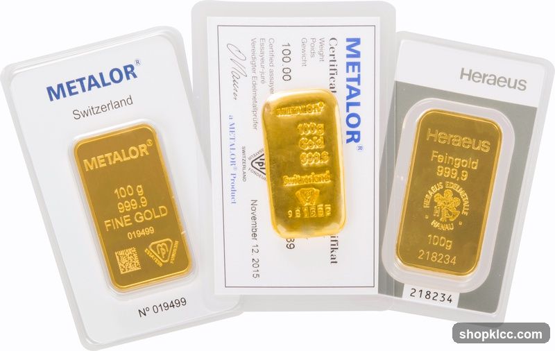 Gold Bars Packaging Display