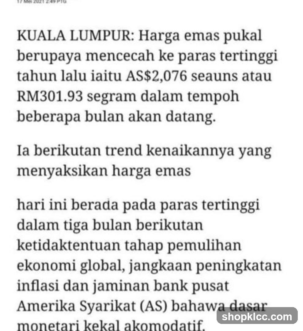 Gold Price Forecast in Malay