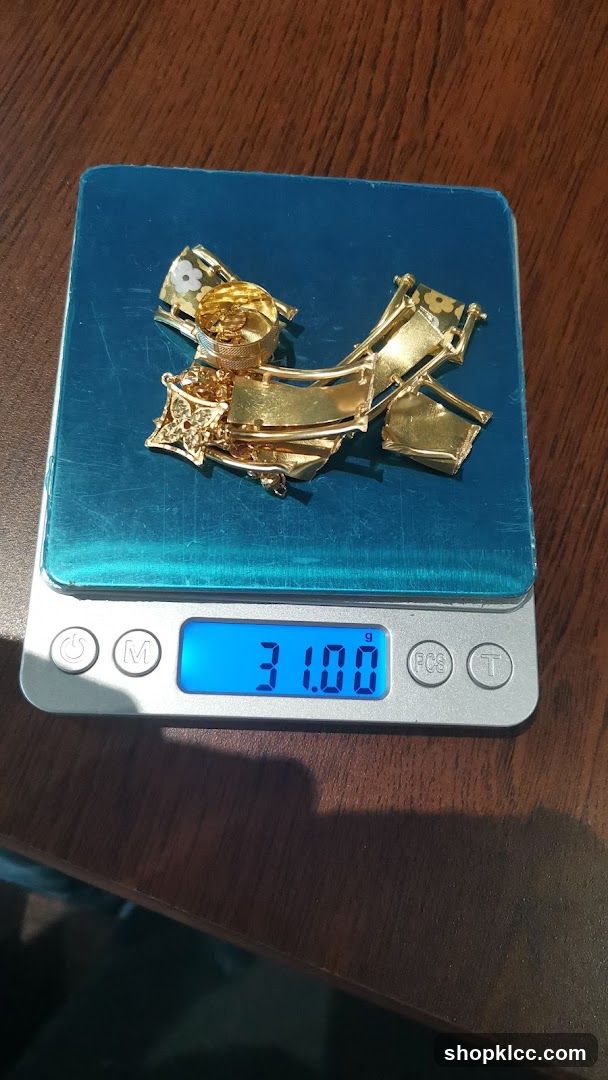Gold Jewelry on Scale