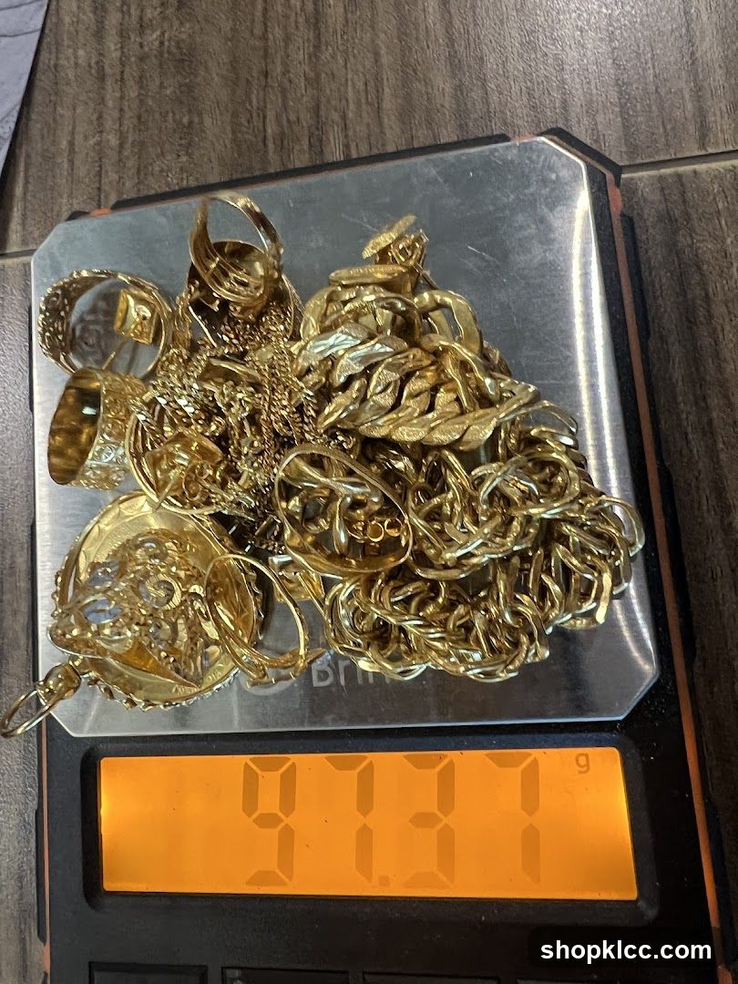 Gold Jewelry on Scale
