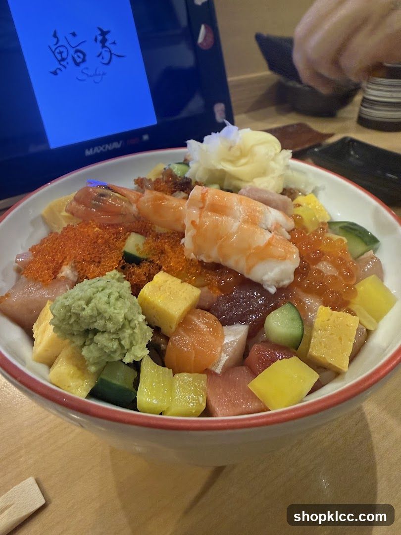 Sashimi Bowl with Shrimp and Tuna