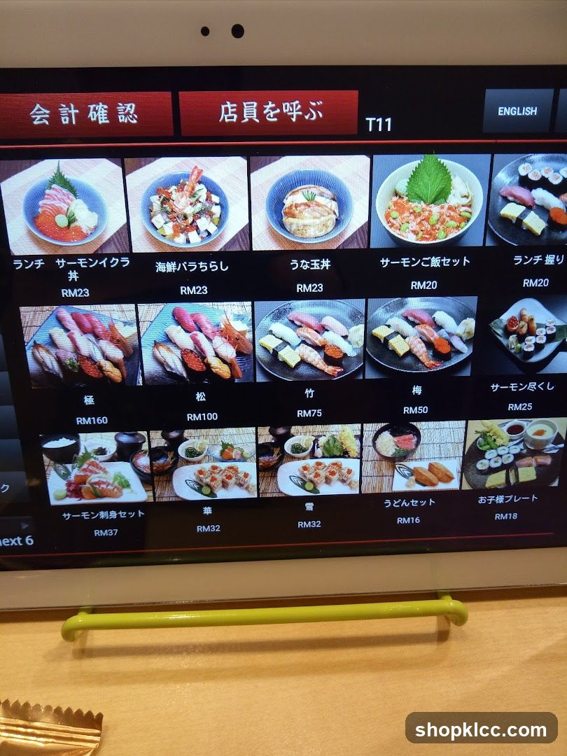 Sushi Restaurant Display Screen