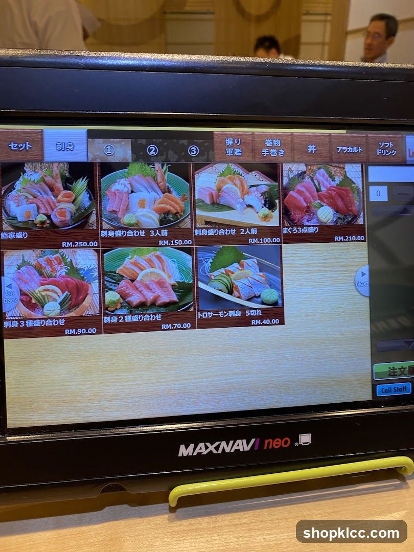 Sushi Menu Display