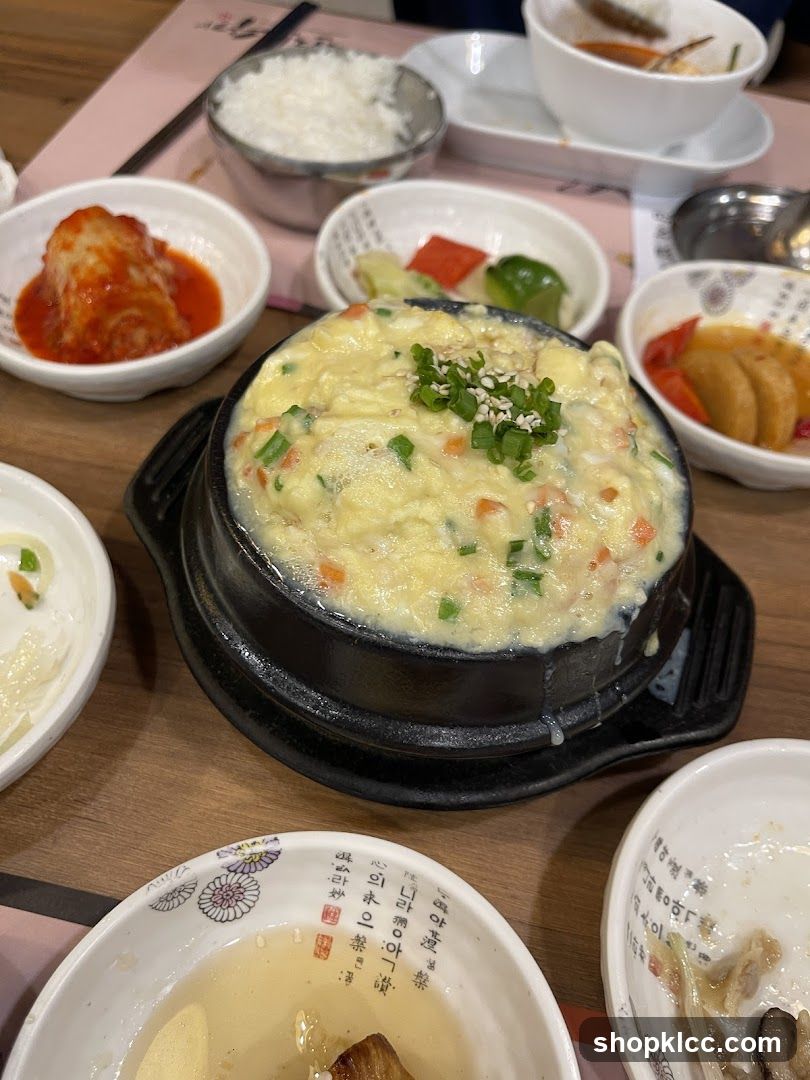 Korean Table Setting with Egg Dish