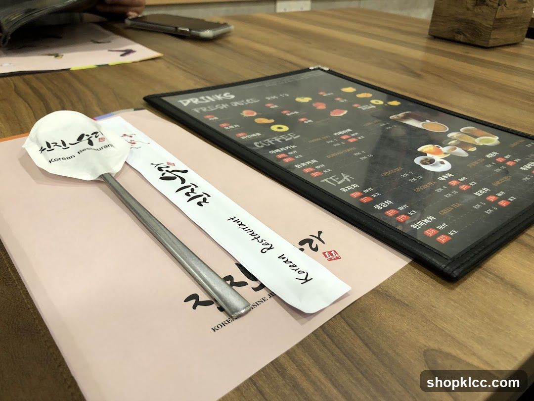 Korean Restaurant Table Setting
