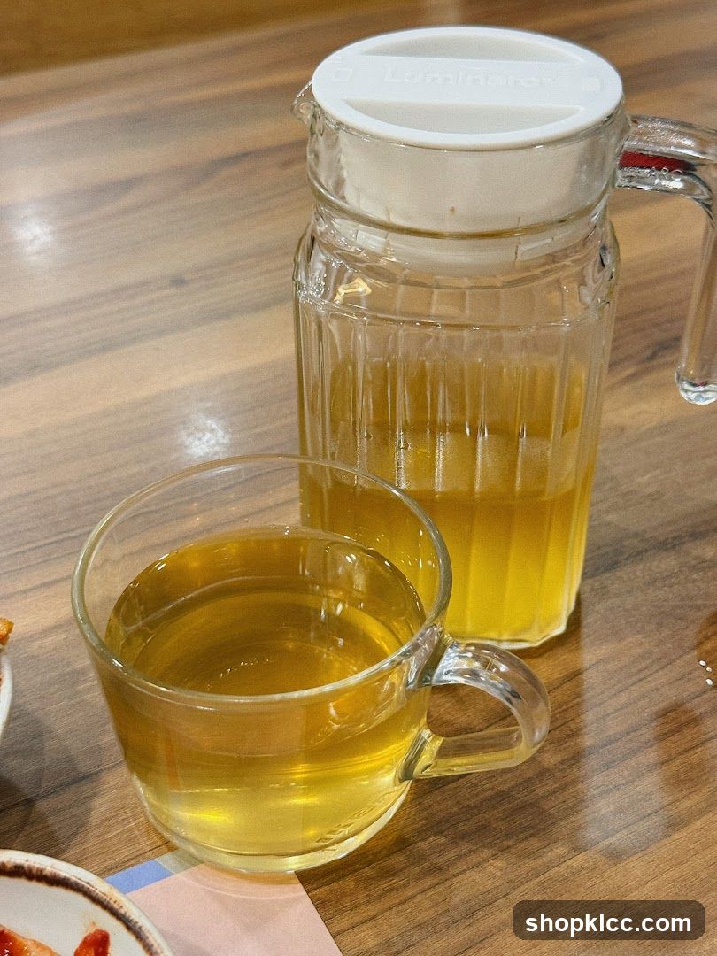 Tea and Pitcher on Wooden Table