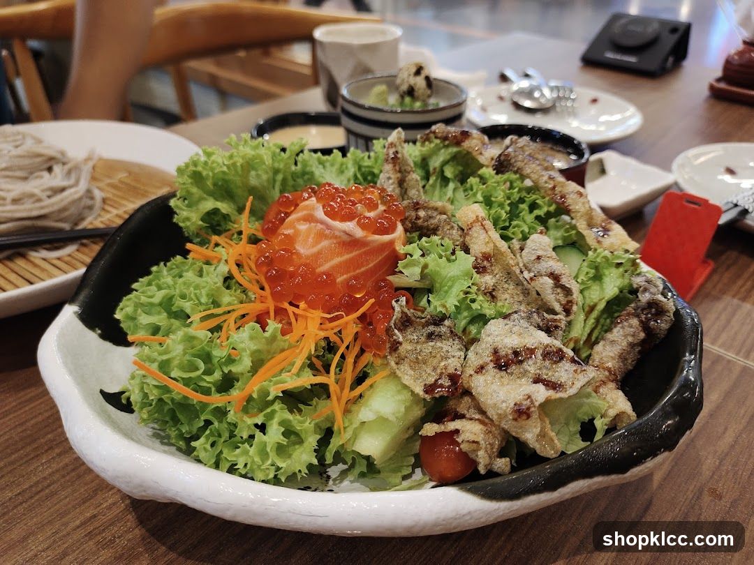 Salmon and Ikura Salad