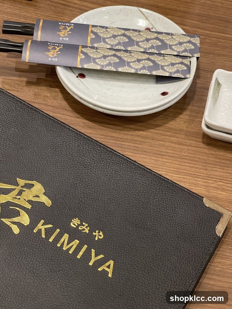 Restaurant Menu and Chopsticks