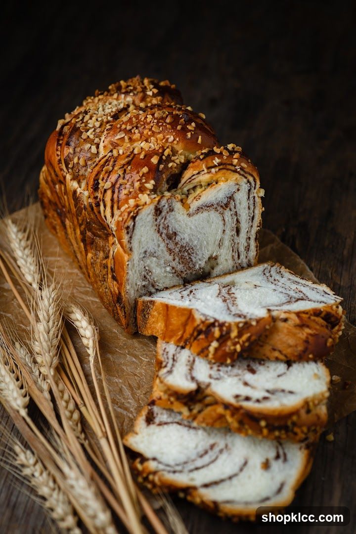 Chocolate Swirl Bread with Nuts