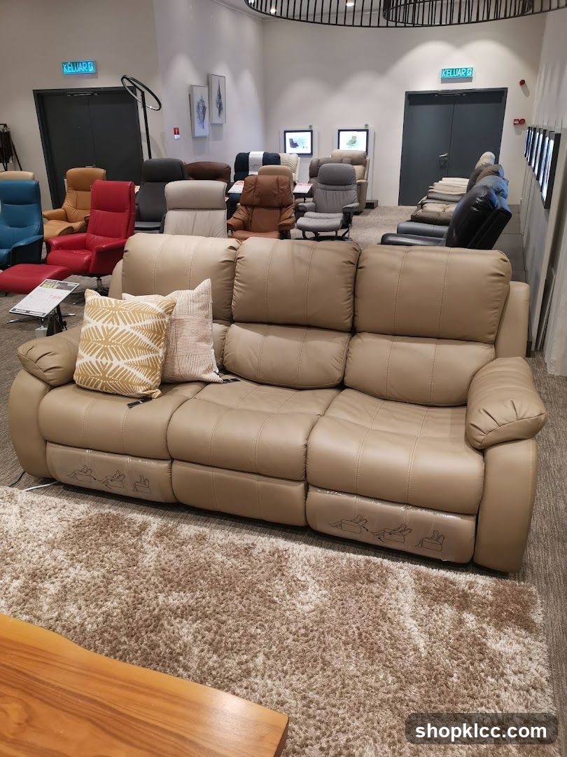 Reclining Sofa Display