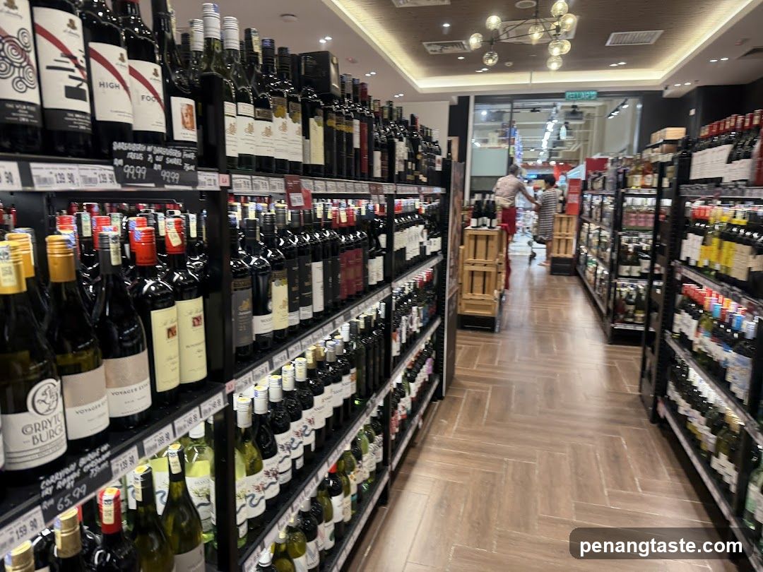 Wine aisle in a store