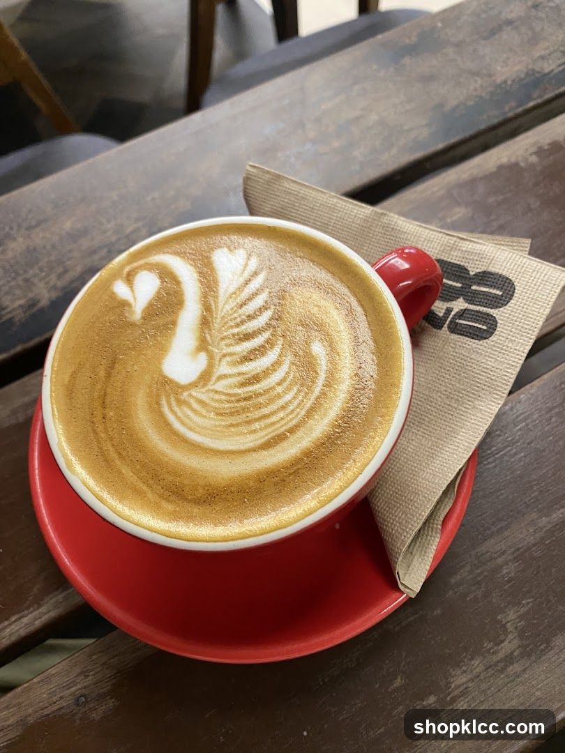 Latte with Swan Art