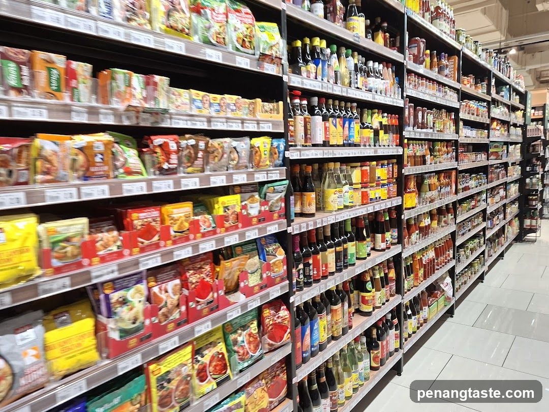 Aisle of Packaged Foods and Sauces