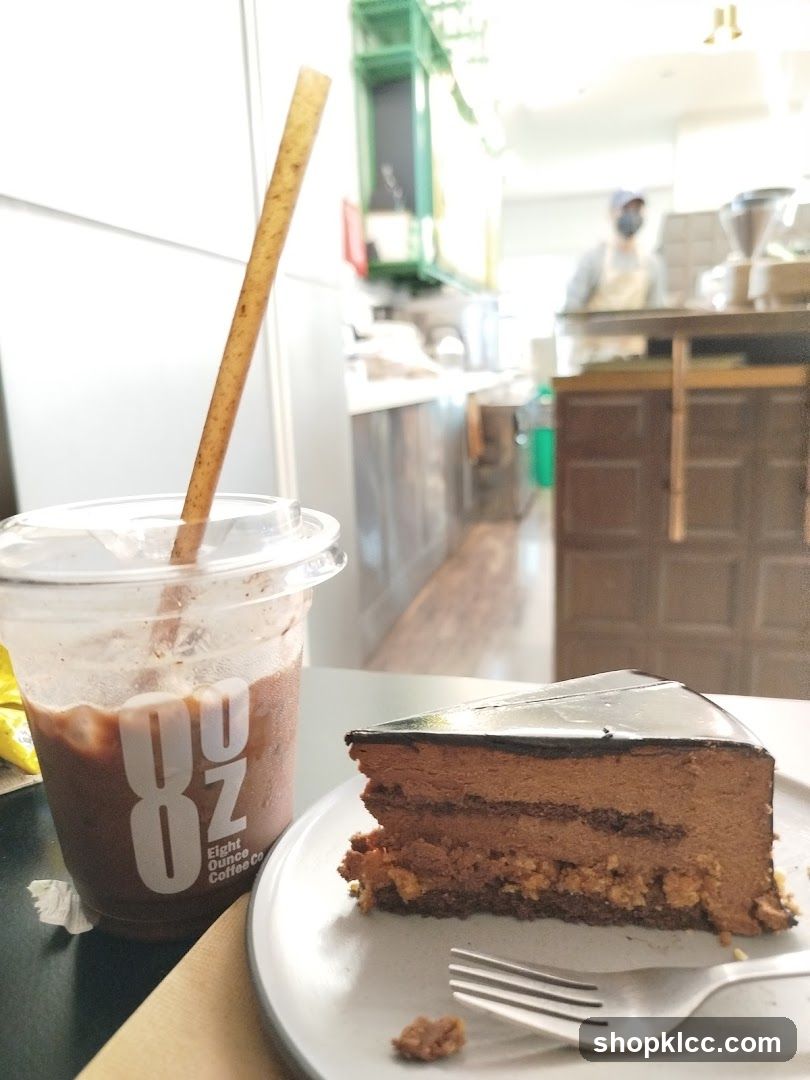 Chocolate Cake and Drink