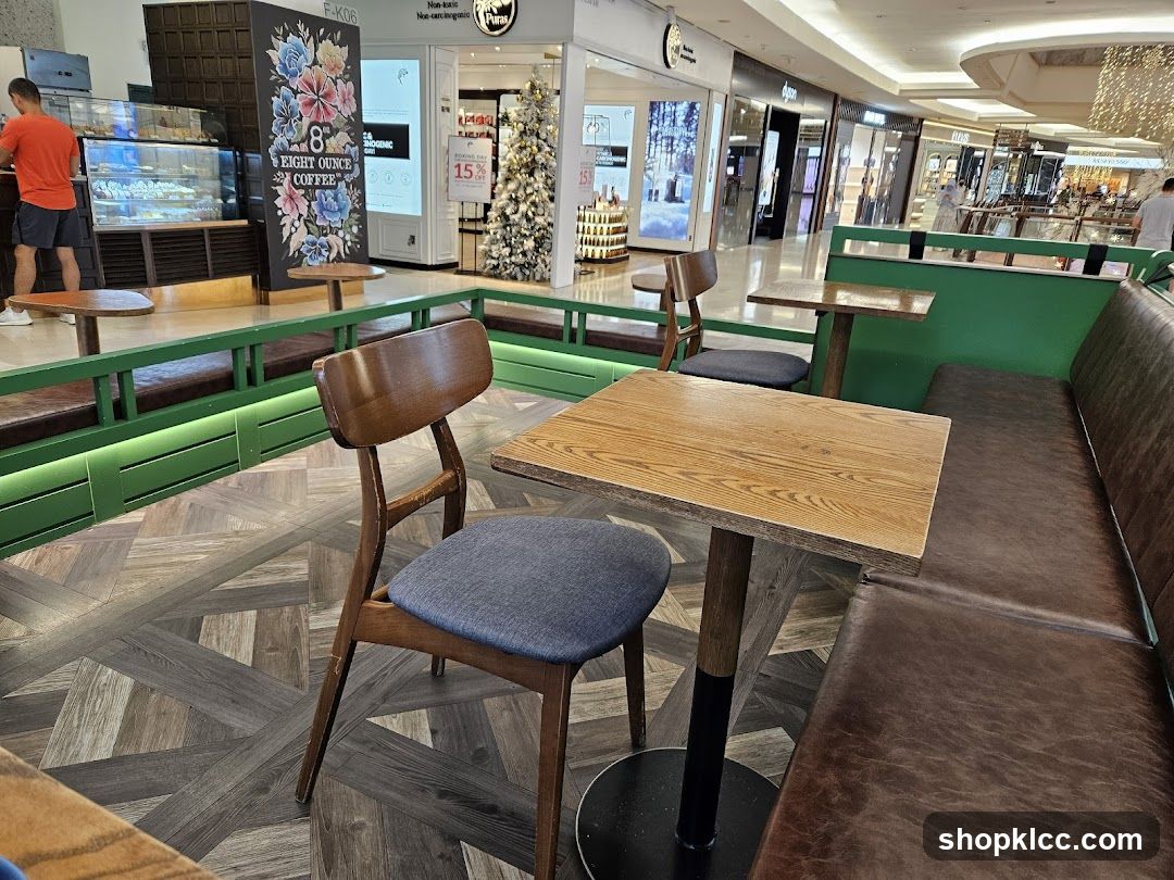 Coffee shop interior with seating