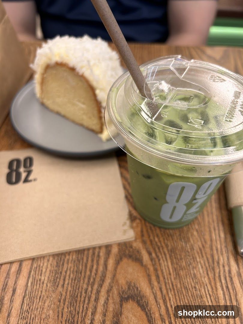 Matcha Drink and Cake