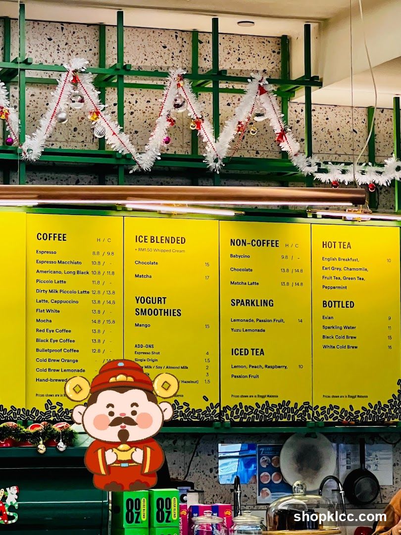 Cafe Menu