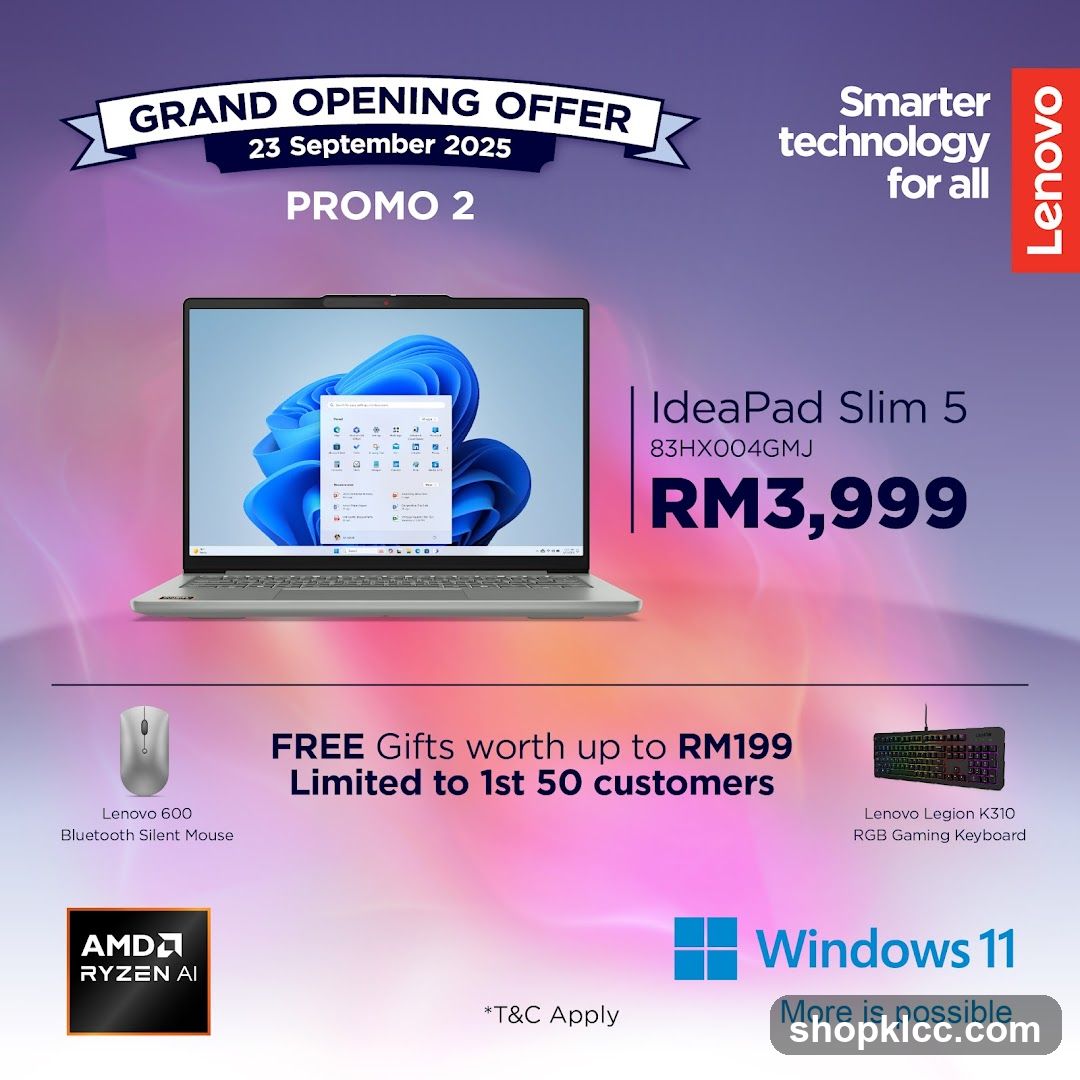 Lenovo Grand Opening Offer