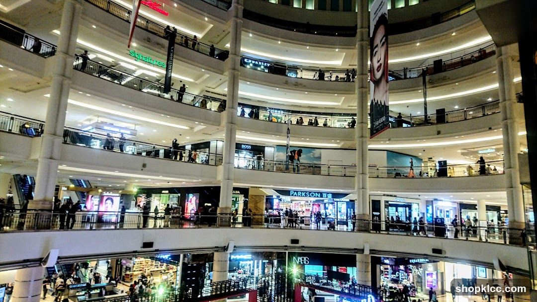 Interior of a multi-level shopping mall