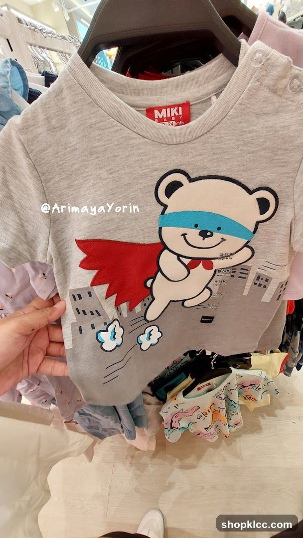 Children's T-shirt with superhero bear graphic