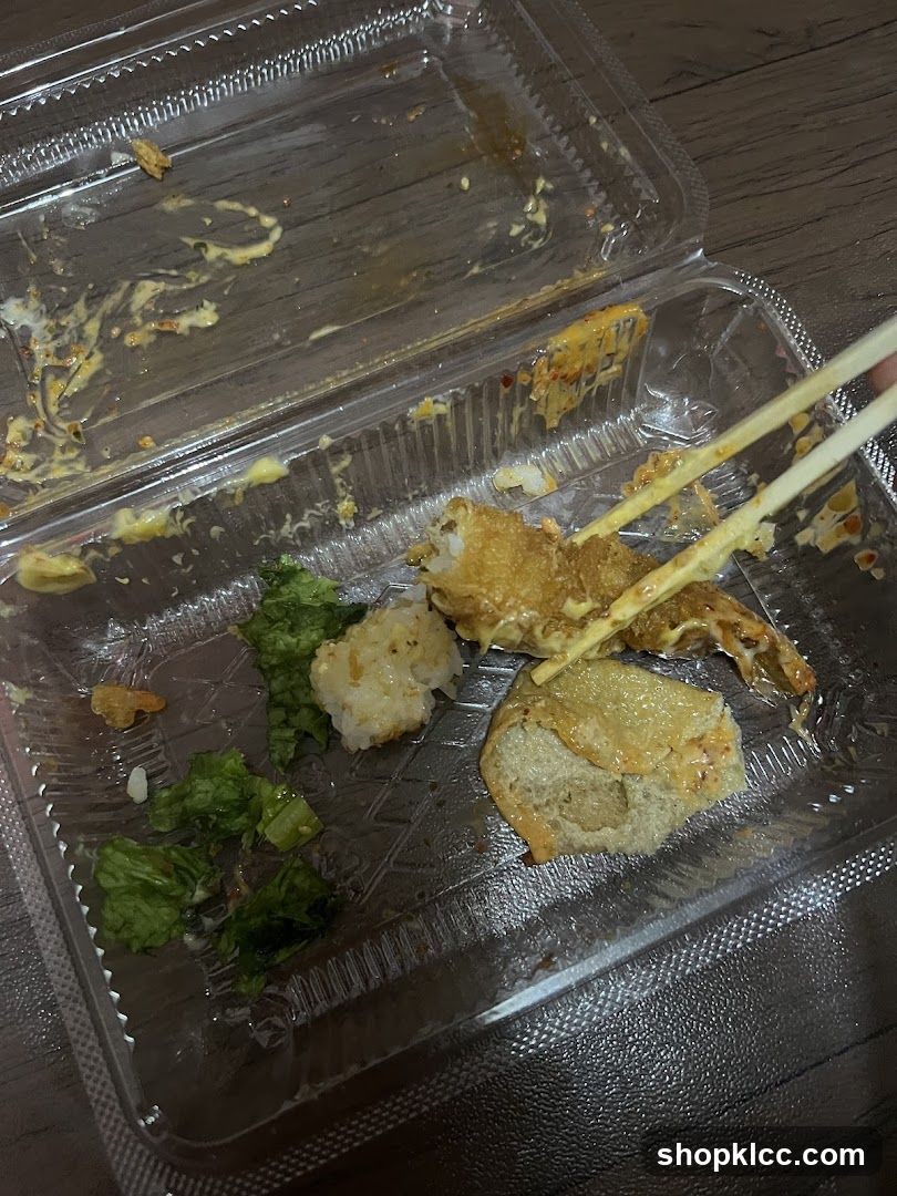 Leftover Food in Takeout Container
