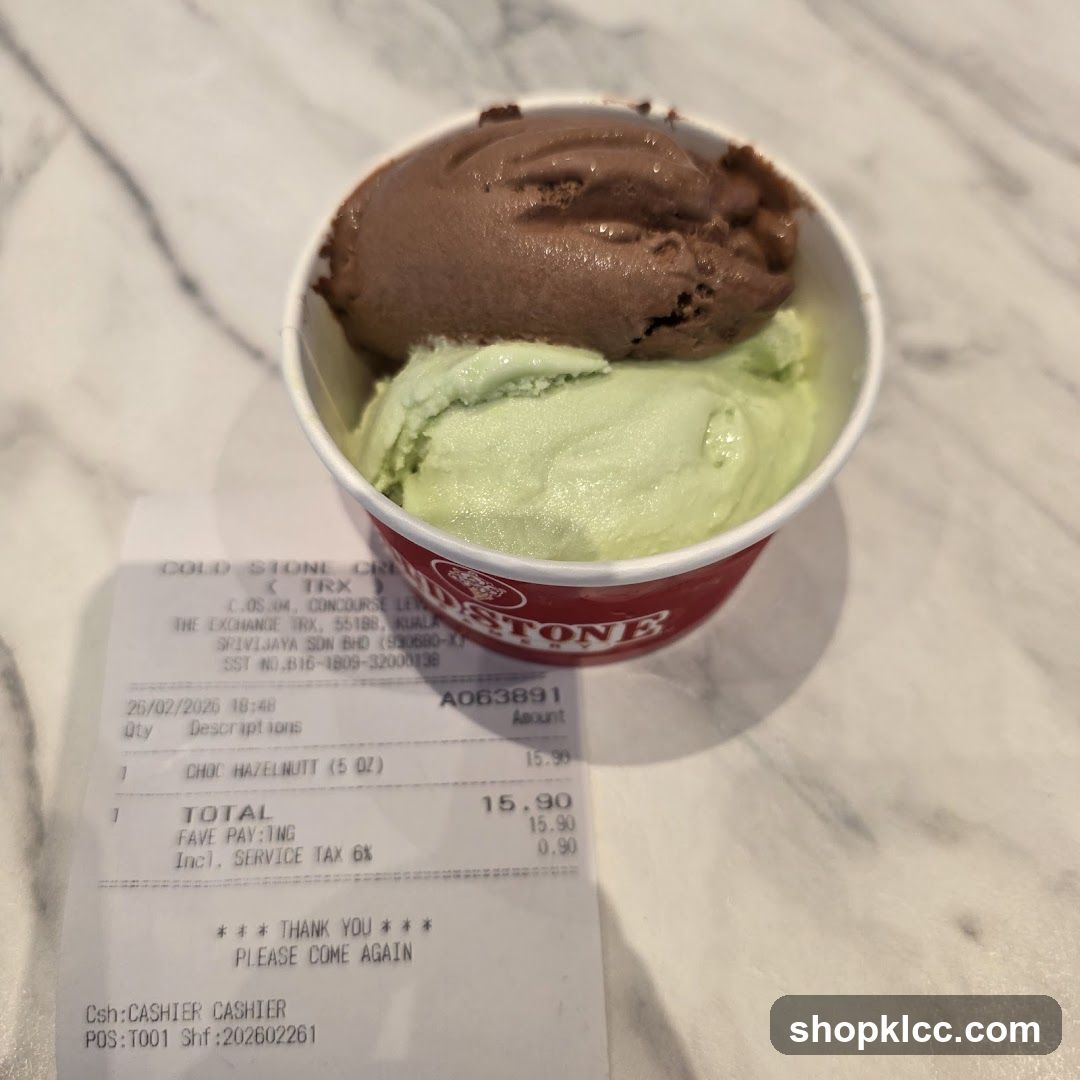 Ice Cream with Receipt