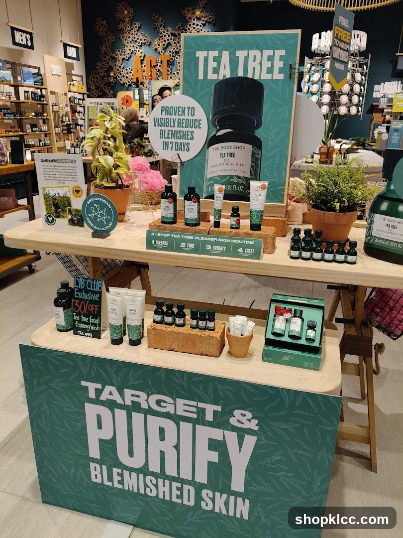 The Body Shop Tea Tree Skincare Display