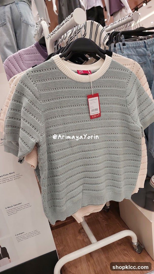 Light Blue Knit Top