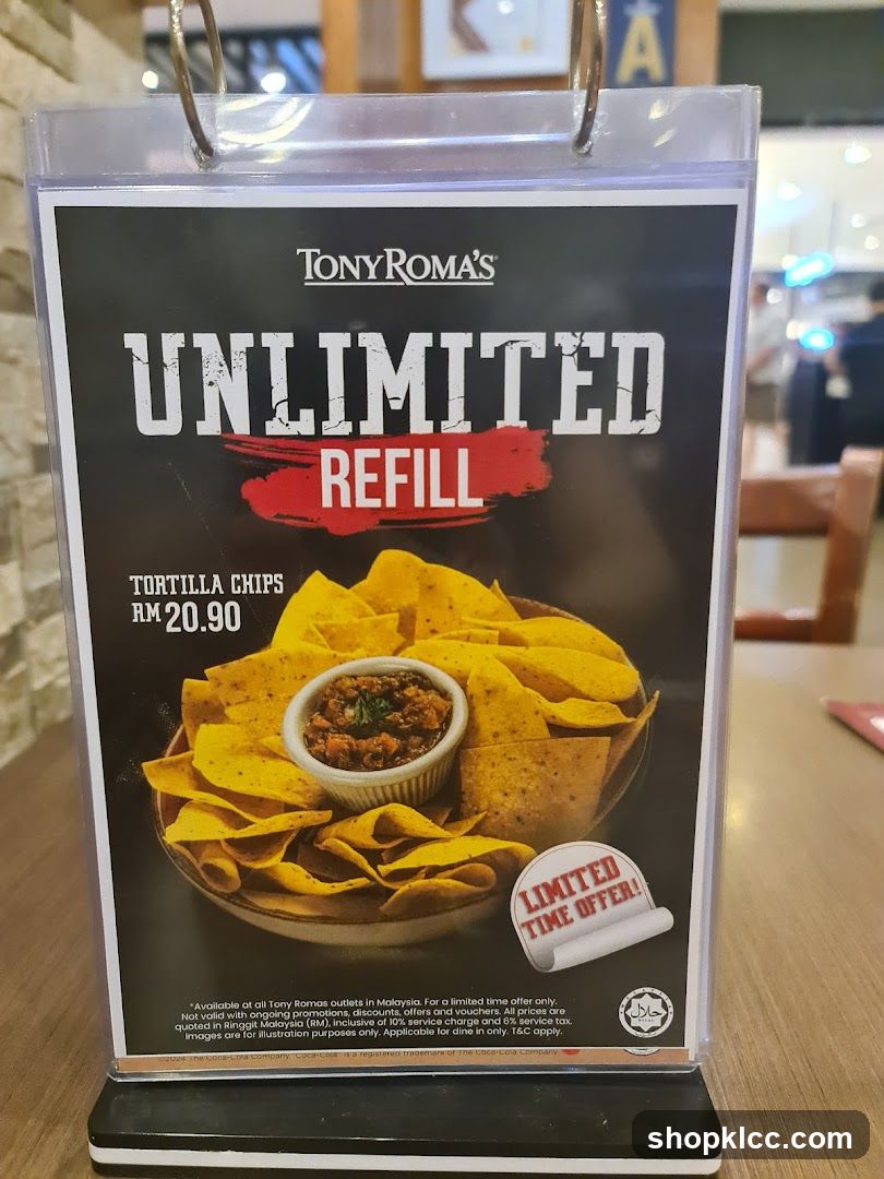 Tony Roma's Unlimited Refill