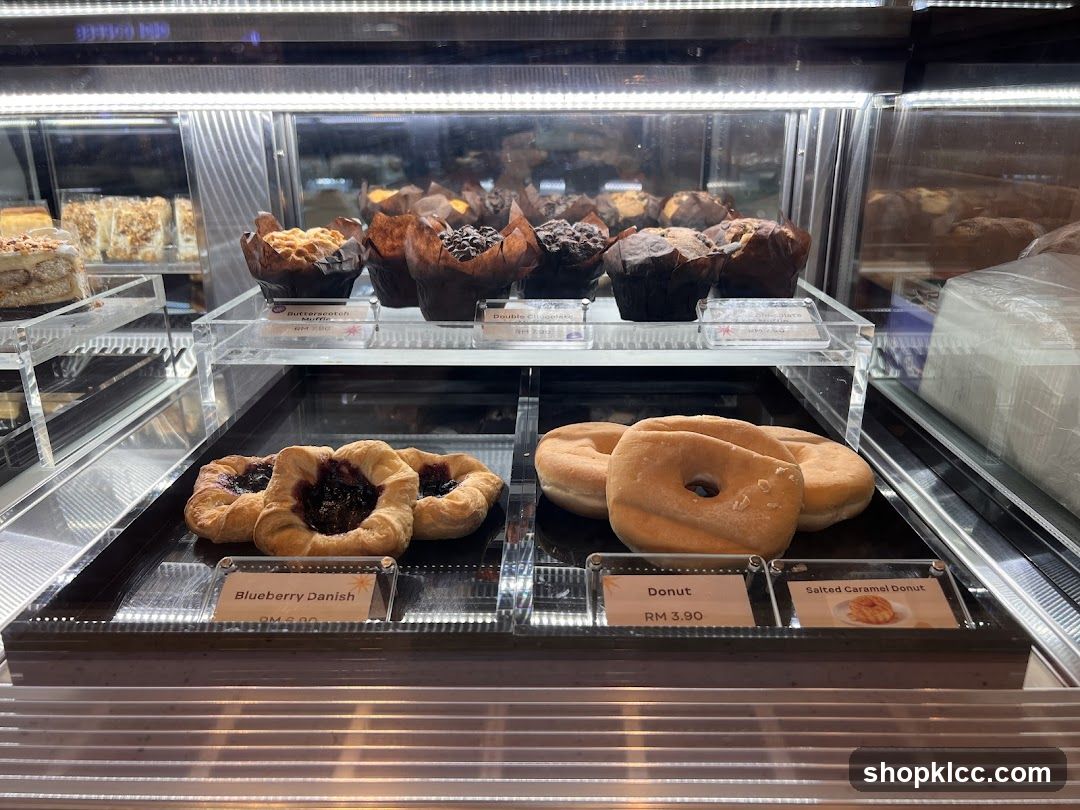 Pastries in a Display Case