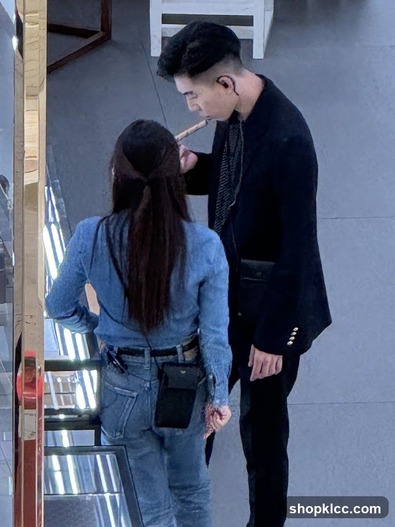 Man and woman interacting