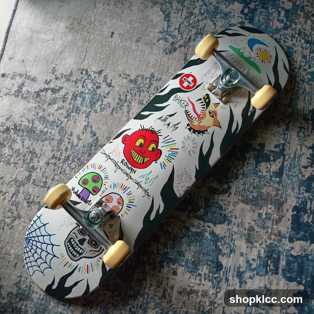 Skateboard with graphic design