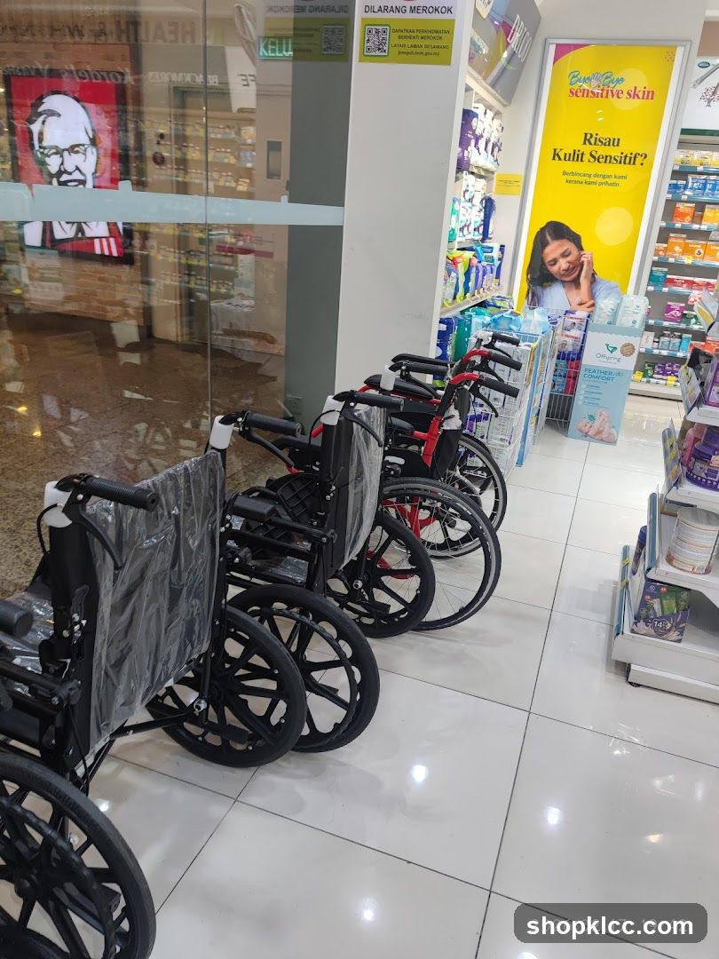 Wheelchairs and Pharmacy Display