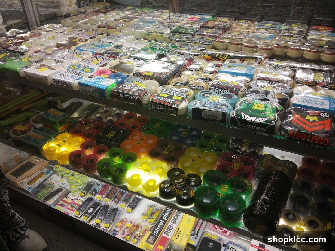 Skateboard Wheels and Accessories Display