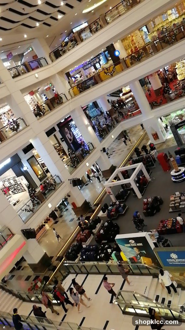 Mall Interior with Christmas Decorations