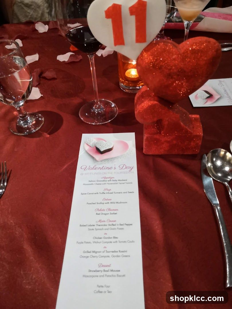 Valentine's Day Menu