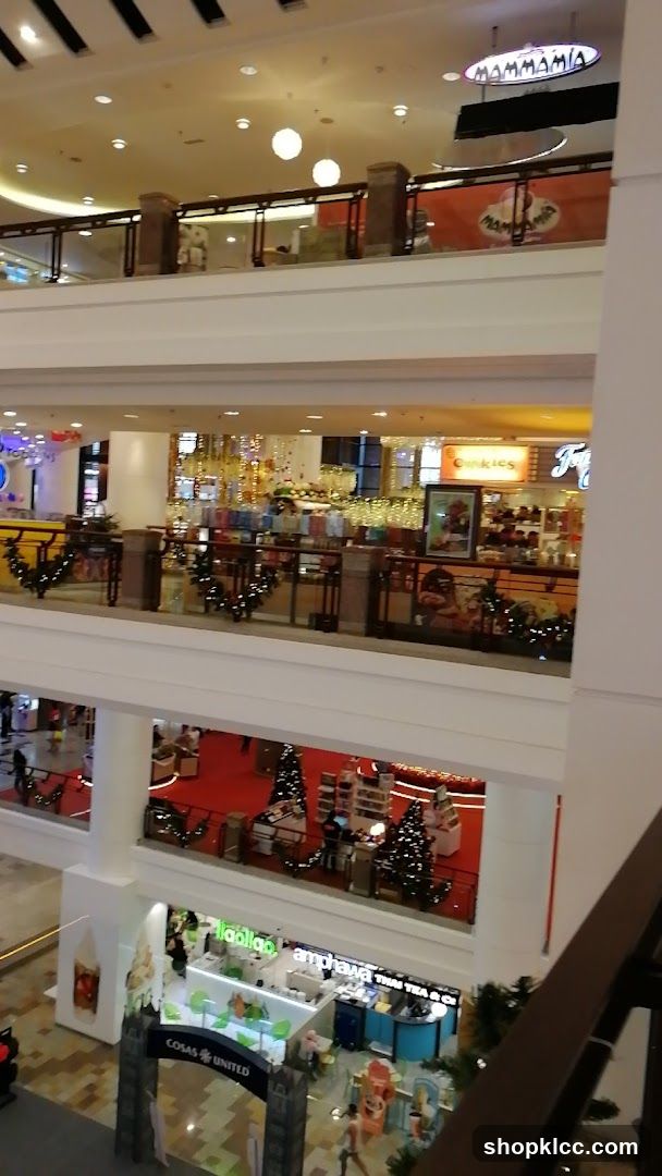 Mall Interior with Shops and Decorations