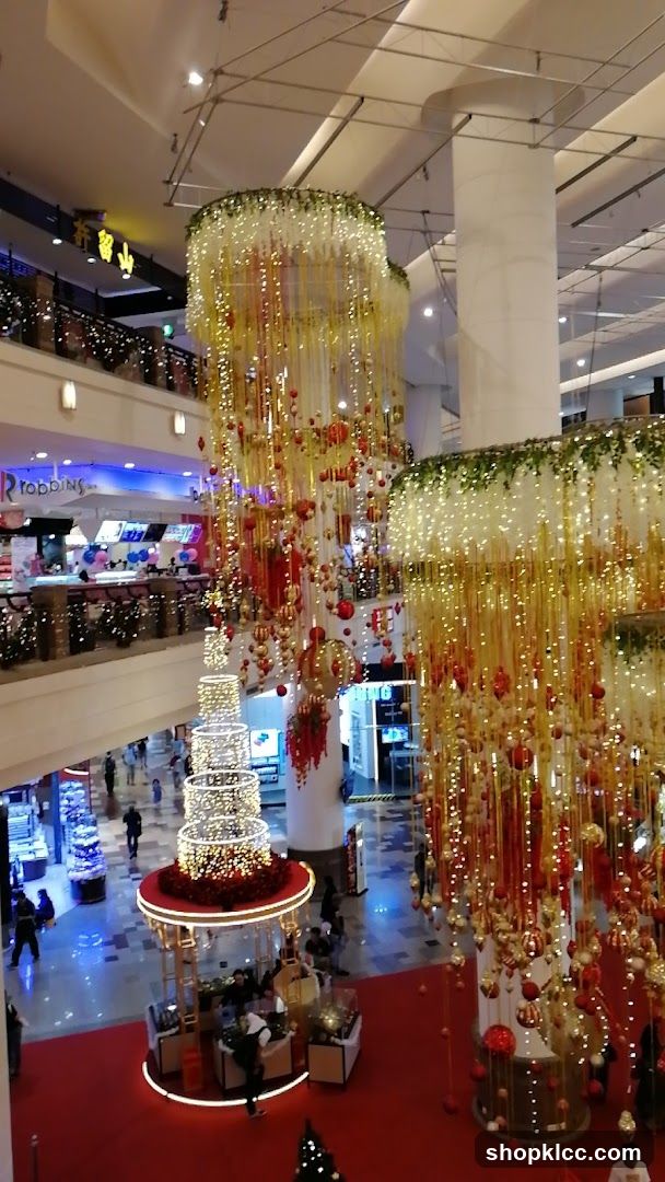 Mall Interior with Christmas Decorations