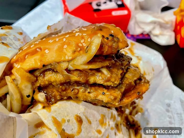 Burger with Sauce and Onions