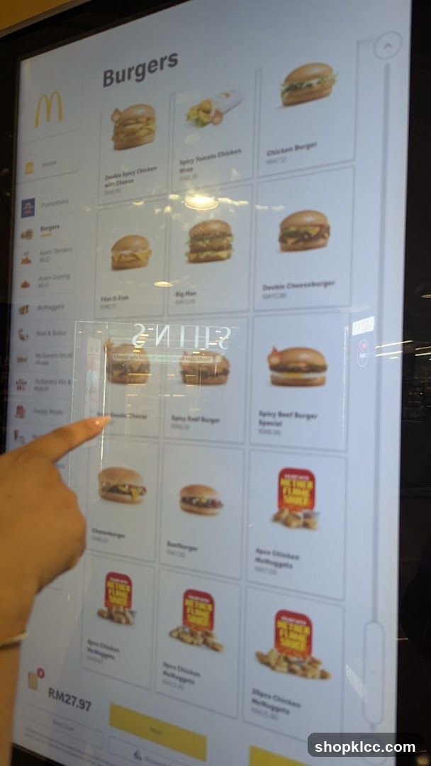 Burgers Menu