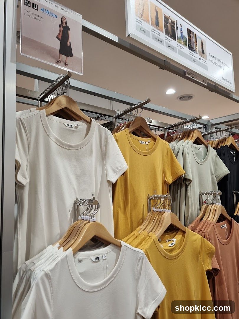 T-shirts on display