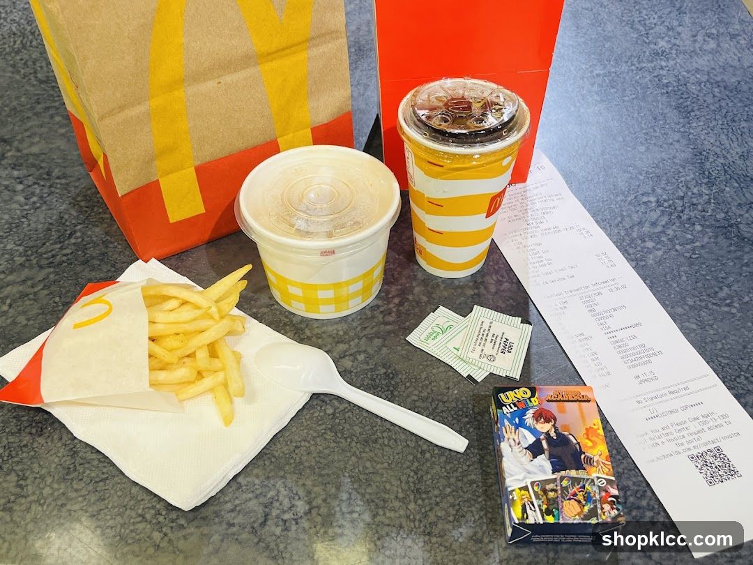 McDonald's Meal with UNO Card