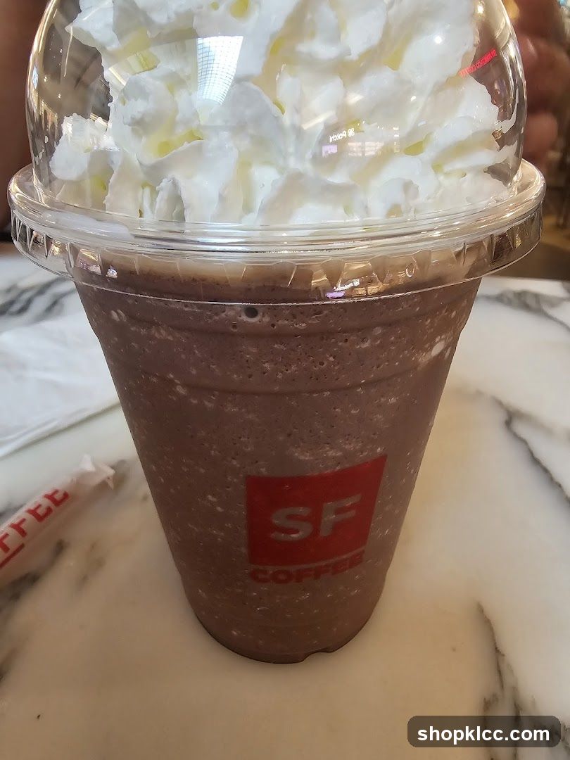 Chocolate Frappe with Whipped Cream