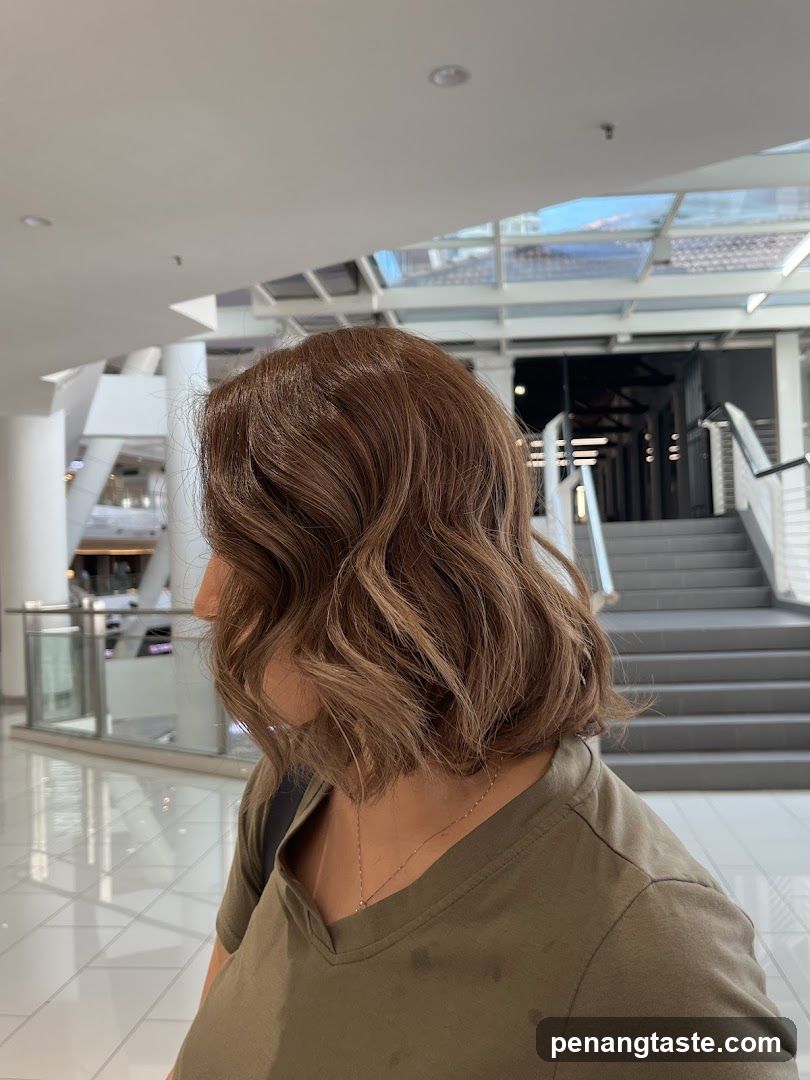 Woman with Brown Wavy Bob Haircut