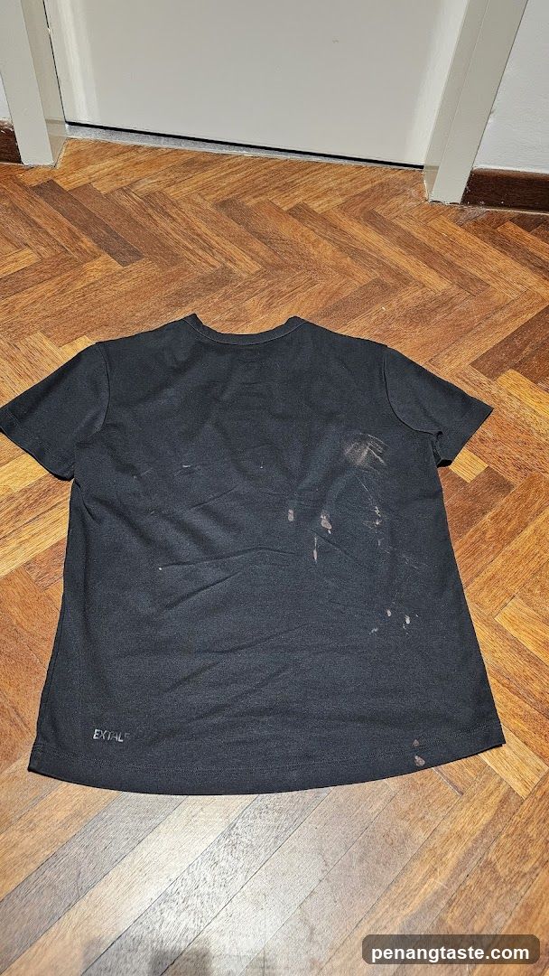 Black T-shirt with stains