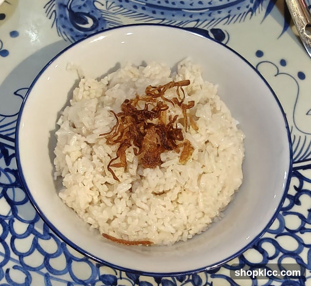 Bowl of Rice with Fried Shallots