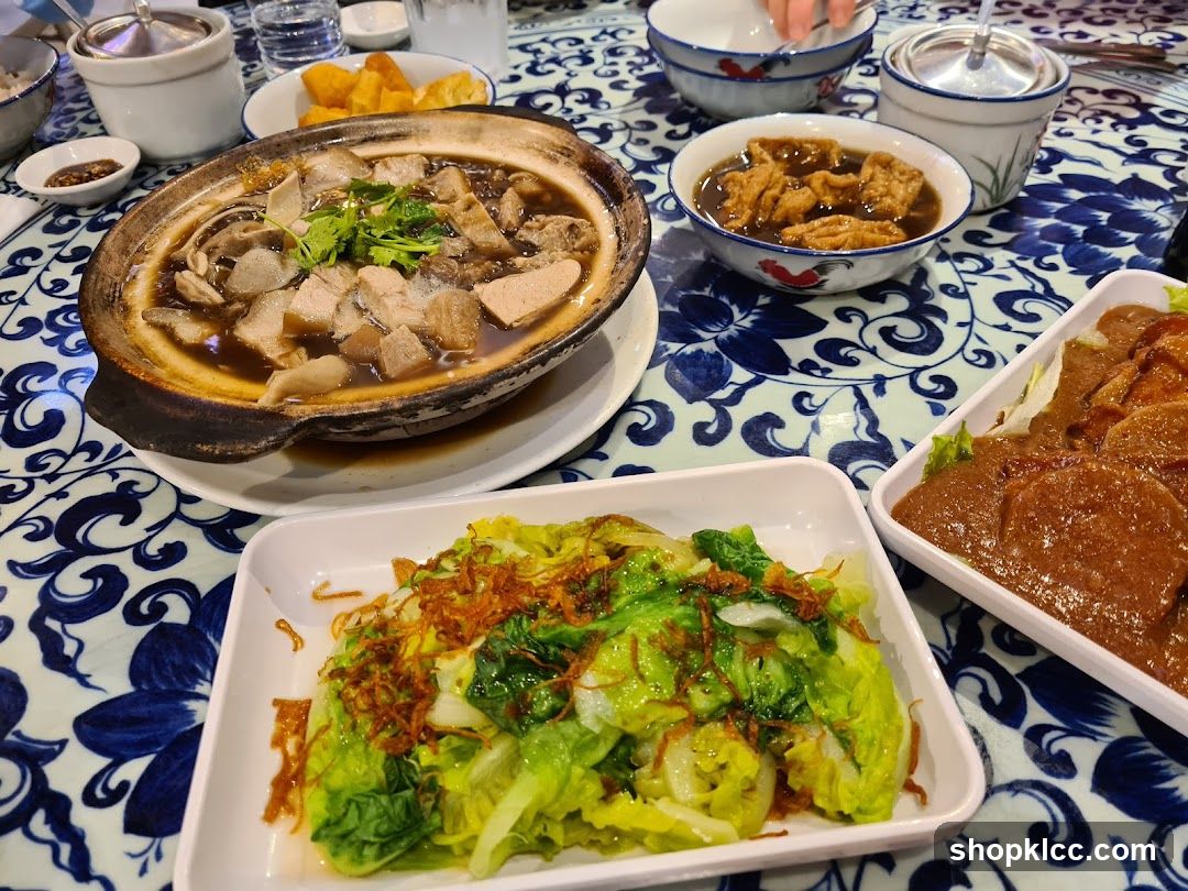 Table with various dishes