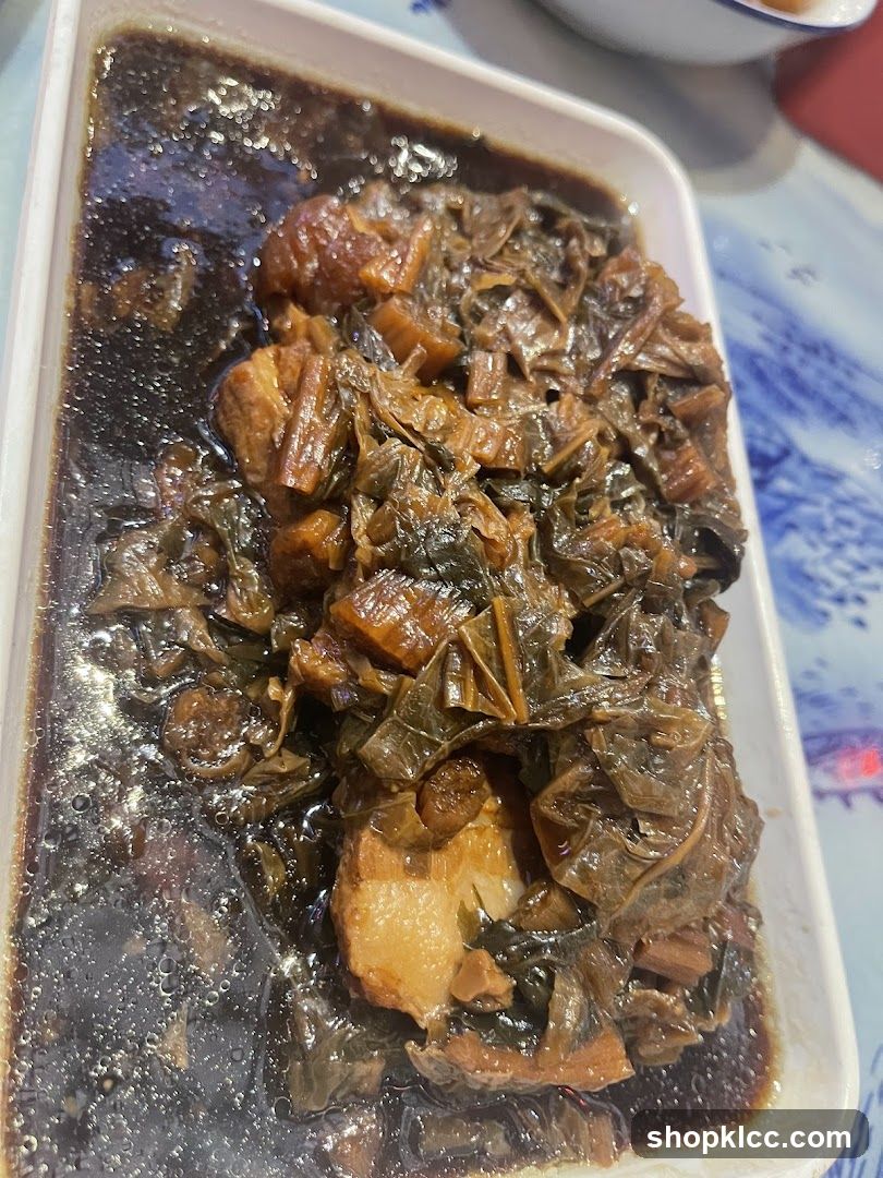 Braised Pork Belly with Pickled Mustard Greens