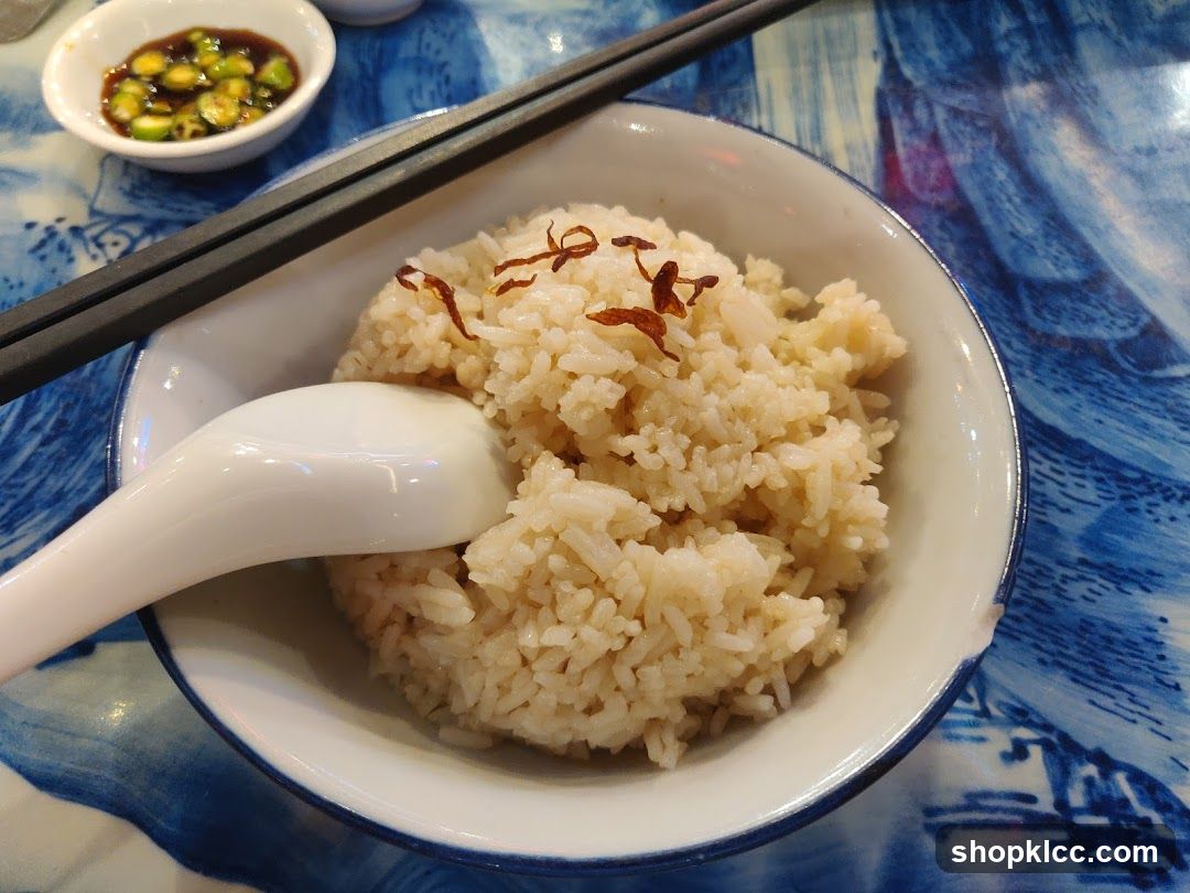 Bowl of Rice with Dipping Sauce
